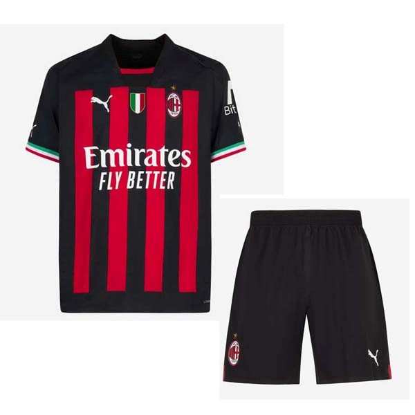 Camiseta AC Milan Primera equipo Niño 2022-23